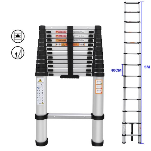 Extendable alminium ladders - 5m,