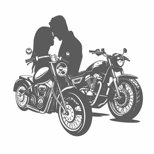 Love biker stickers motorhome - love,