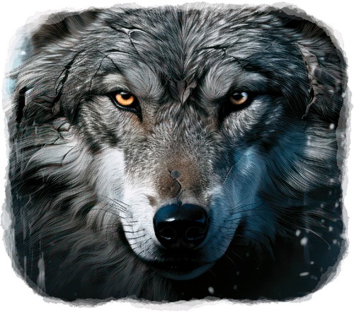 Wolf head camper motorhome van - wolf,