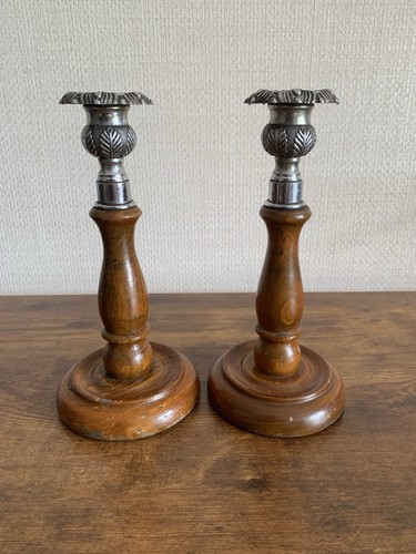 Vintage candlesticks chrome - vintage,
