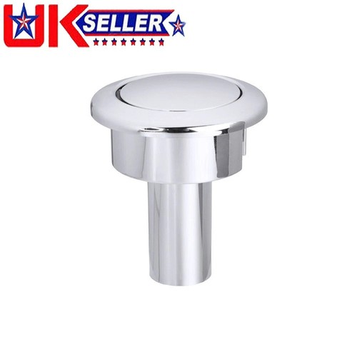 Chrome toilet push button - toilet,