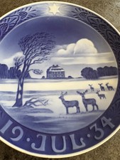 Royal Copenhagen Christmas Plate 1934. Excellent Condition 