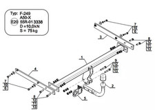 Swan Neck Tow Bar For FORD