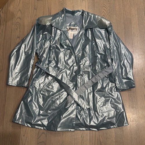 Vtg wippette blue glossy shiny - vtg,