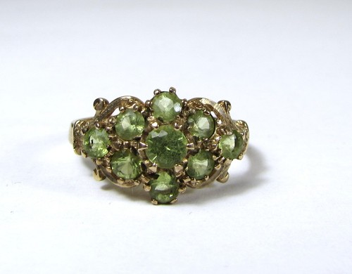 Vintage 9ct gold and peridot - 9ct,