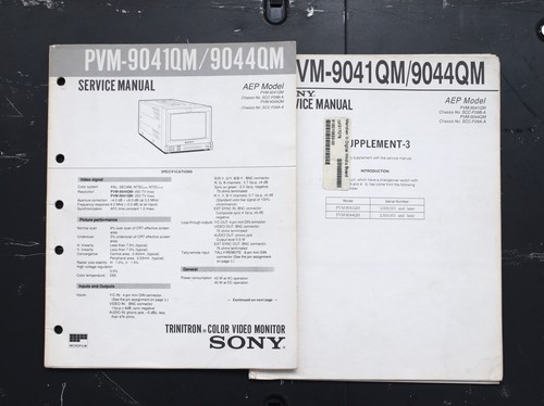 Sony pvm 9041qm 9044qm service - sony,