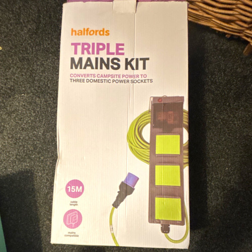 Halfords 15m triple mains - halfords,