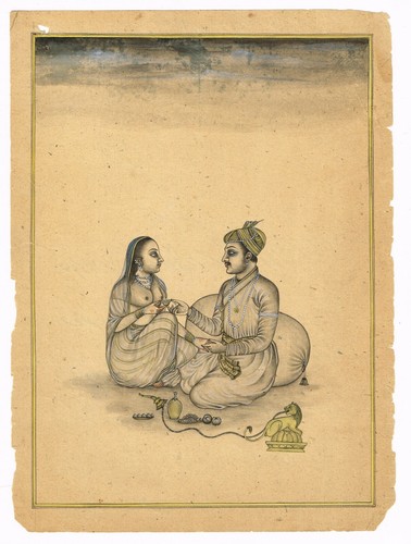Indian miniature old painting - old,