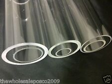 Plastic Acrylic Perspex Tube 100mm 200mm 300mm long 30mm - 70mm Outside Diameter