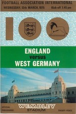 ENGLAND v WEST GERMANY 100TH WEMBLEY INTERNATIONAL
