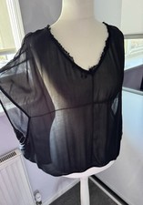 Label Lab Black Sheer Top size