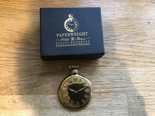 Paperweight solid brass - solid, watch