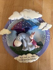 The Bradford Exchange 100 Acre Moments to Share Plate Eeyore Rain Rain Go Away
