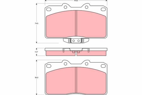 Fits trw gdb4076 - gdb4076, brake