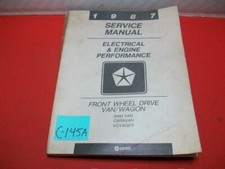 1987 CHRYSLER PLYMOUTH DODGE FWD VAN/WAGON ELECTRICAL & ENGINE SERVICE MANUAL GC