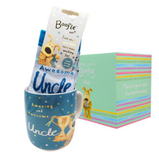 Boofle Awesome Uncle Mug & Socks Gift Set Cute Socks & Boofle Mug In Gift Box
