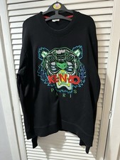 Kenzo Paris Iconic Tiger Head Embroidered Sweatshirt | Men's Medium (M) | Black
