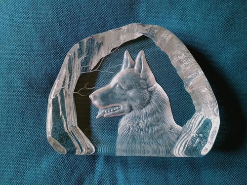 Lead crystal german shepherd - german,