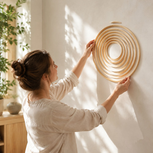 Wooden bamboo floral hoops - bamboo,