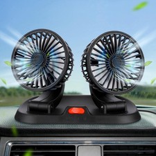 USB Double Car Fan 3 Speed