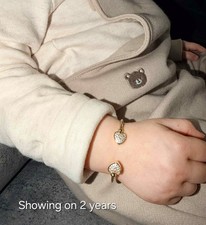 9ct Gold XP Baby Bangle Cz