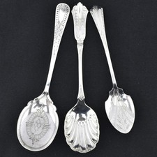 3x Antique Ornate EPNS Silver