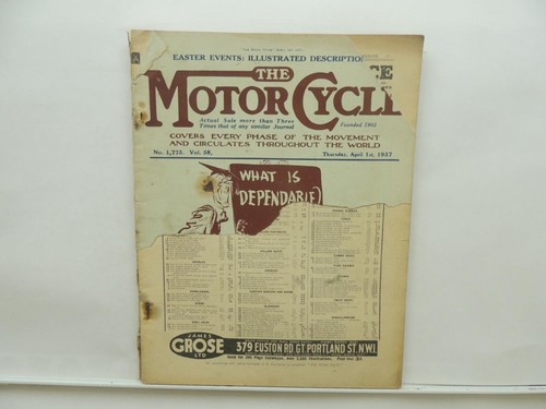 April 1937 the motorcycle - the,