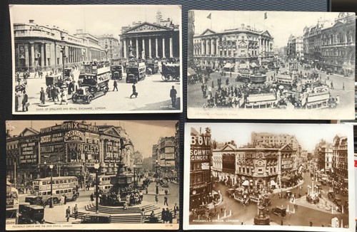 London postcards old - 4, buses