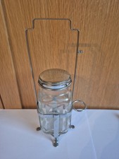Vintage Glass Sugar Jam Pot