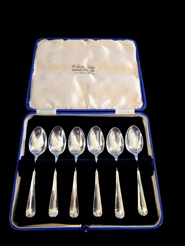 Cased set sterling silver - 6,