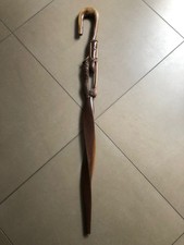 Unusual Vintage Heavy Hardwood African Carved Walking Stick  FREE POSTAGE