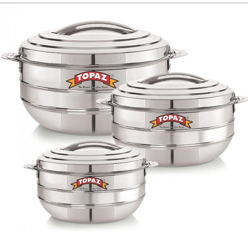 3pc stainless steel hot food - hot,