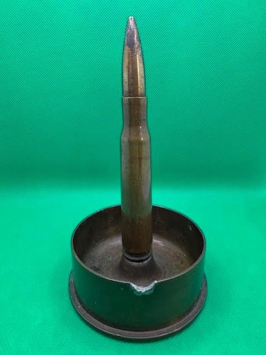 Ww2 trench art brass ash - ww2,