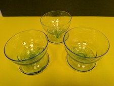 3 x Vintage Art Deco Stemmed