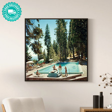 Slim Aarons Pool At Lake Tahoe California Print, Vintage Photography Art