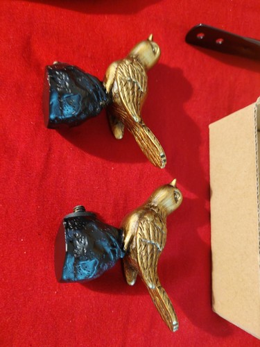 Vintage decorative brass bird - vintage,