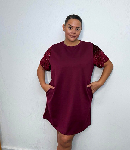 Burgundy women shift - burgundy, women’s
