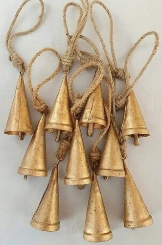 Rustic lucky tin cow bells - lucky,