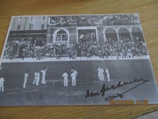 Don Bradman Australian Cricketer Signed Wisden Press cutting - final innings