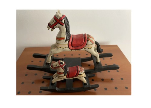 Vintage wooden rocking - wooden, horses