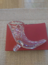 Crystal Cornucopia "Horn Of Plenty" Footed Vase