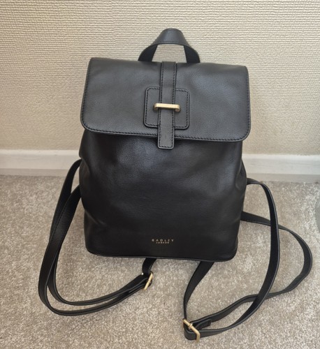 Radley black leather backpack - radley,