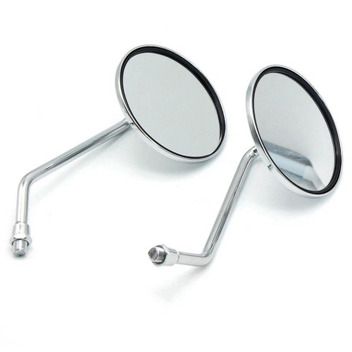 Chrome rearview mirror 10mm - rearview,