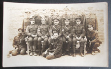 WW1 Real Photo BRITISH ARMY SOLDIERS IN MESOPOTAMIA MACHINE GUN CORPS CAP BADGE