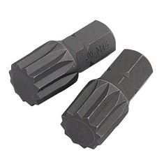 2pc M14 SPLINE BIT SET 10mm Hex Drive Triple Square 12 Point by NEILSEN CT2119