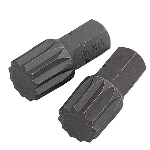 2pc m14 spline bit - set, 10mm