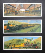 C HAMILTON-ELLIS  THREE 10.30" x 3.60" PRINTS OF ANTIQUE RAILWAYANIA  &  ENGINES