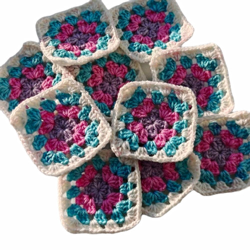 Pieces set crocheted granny - pieces,