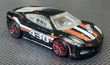 2012 Hot Wheels 1/64 Ferrari F430 Challenge, Black. Unboxed, Playworn.