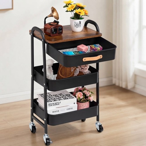 Elegant tier rolling - 3-tier, metal